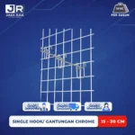 Single Hook Chrome 15-30 cm