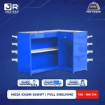 Meja Kasir Sudut Full Shelving